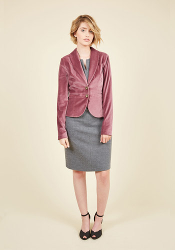 Velvet Executive Blazer in Mauve by Asmara International Limited