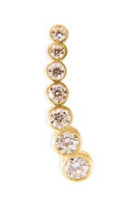 Gold/White Diamond Petite Croissant de Lune Earring by Sophie Bille Brahe