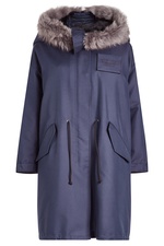 Cotton and Silk Parka with Sheepskin by CALVIN KLEIN 205W39NYC