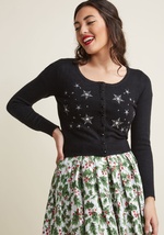 Hell Bunny Crystal Forest Carriage Cropped Sweater by Hell Bunny