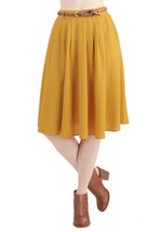 Breathtaking Tiger Lilies Midi Skirt in Orange by Hot and Delicious