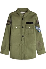 Military Cotton Jacket with Patches by Zadig & Voltaire