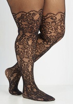 Intricately Exquisite Tights - Extended Size by Leg Avenue, Inc.