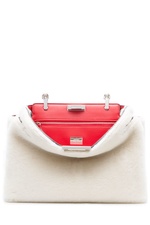 Peek-A-Boo Leather and Shearling Tote by Fendi