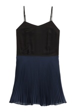 Silk Dress with Pleated Skirt by Victoria Victoria Beckham