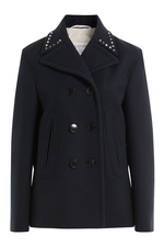 Virgin Wool Coat with Rockstuds by Valentino