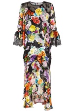 Madeleine Printed Dress with Silk and Lace by Preen by Thornton Bregazzi