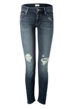 The Looker Skinny Jeans in Blue Destroyed by Mother