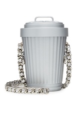 Trash Can Shoulder Bag with Chain Strap by Moschino