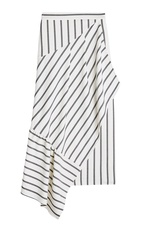 Lucci Striped Asymmetric Skirt by Tibi