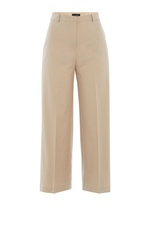 Cotton Cropped Wide Leg Pants by Piazza Sempione