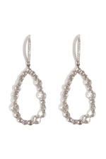 14K White Gold Chandelier Earrings with Diamonds by Susan Foster