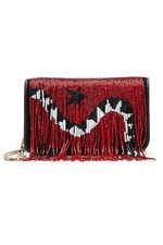 Embellished Clutch with Leather by Les Petits Joueurs