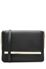 Leather Soiree Large Flap Shoulder Bag by Diane von Furstenberg