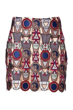 Poppycon Lace Mini-Skirt by Mary Katrantzou