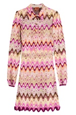 Printed Knit Shirt Dress by Missoni