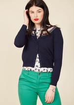 A Touch of Terrific Cardigan in Navy by Kirens International Limited