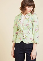 Snappy Studies Blazer in Bouquets by JANTEX INTERNATIONAL LIMITED