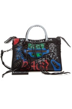 City Small Graffiti Leather Tote by Balenciaga