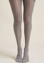 While wearing a pair of grey tights as lovely as these, you won't be able to keep your toes from tapping with glee! Flaunting contrast ribbed accents and super-soft modal fabric, this semi-sheer hosiery is all the inspiration you need to break out your be by L-3101