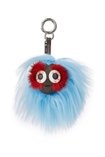 Mink and Fox Fur Keychain with Leather by Fendi