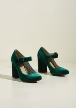 Fame of Reference Velvet Block Heel by Restricted