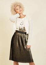 Pleating, Earthlings Skirt by Bestseller