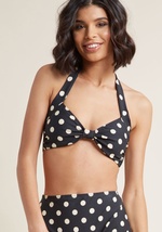 Inspired by our favorite beach party film, this rich red swimsuit top is flattering on many body types. Designed by the iconic Esther Williams to feature whimsical ivory polka dots, supportive side boning, and touches of ruching, this sassy, ModCloth-excl by E09006T