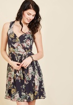 On Rooftop of Your Game Floral Dress in Black by Moon Collection