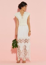 A Question of Timeless Maxi Dress in White by Anna Sui