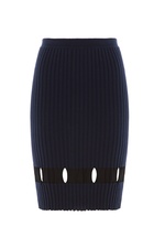 Ribbed Wool Skirt with Cut-Out Detail by Alexander Wang