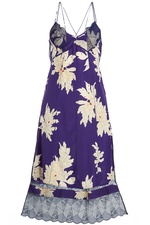 Roses Blossom Printed Silk Dress with Lace by Zadig & Voltaire