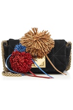 Le Copain Suede Shoulder Bag with Pompoms by Sonia Rykiel