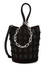 Leather Bucket Bag with Suede by Alexander Wang