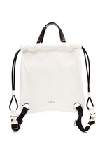 Drawstring Backpack in Leather by Moncler