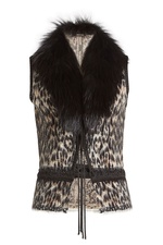 Vest with Wool, Mohair, Alpaca and Fur by Roberto Cavalli