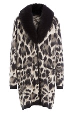 Fleece Wool and Mohair Cardigan Coat by Roberto Cavalli