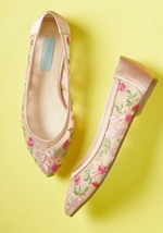 Dreams on Display Embroidered Flat by Betsey Johnson