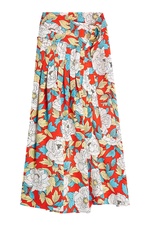 D Ring Printed Silk Midi Skirt by Diane von Furstenberg