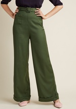 Collectif Life's Work Wide Leg Pants by Collectif