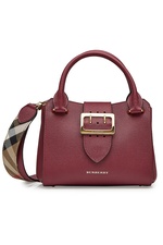 Small Leather Tote with Buckle Detail by Burberry