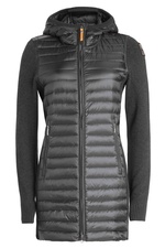 Quilted Down Coat with Knit Sleeves by Parajumpers