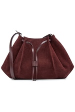 Nubuck Drawstring Shoulder Bag by Maison Margiela