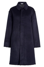 Cashmere Coat with Distressed Trims by WILLIAM FAN