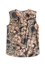 Printed Sleeveless Silk Top by Agnona