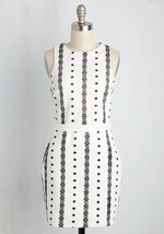 A Flair Assumption Sheath Dress by English Factory