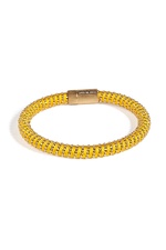 Gold-Plated Twister Bracelet in Yellow by Carolina Bucci