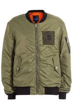 Bomber Jacket with Contrast Lining by SJYP