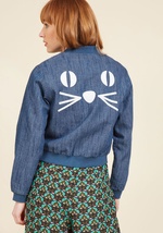 Pepaloves Whisker Takes All Denim Jacket by Pepaloves