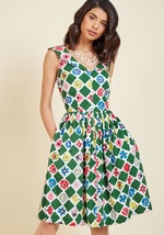 Emily and Fin Vintage-Inspired Vim A-Line Dress by Emily and Fin